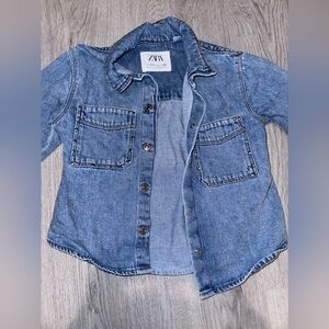 Zara studded denim shirt 3-4T